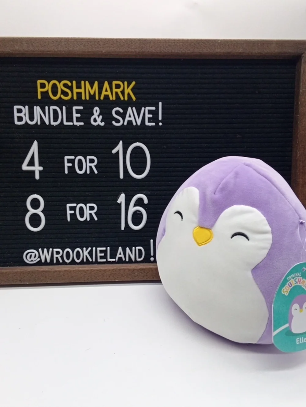 Squishmallows Elle The purple Penguin Plush